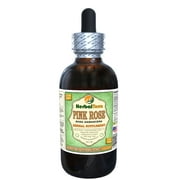Pink Rose (Rosa damascena) Glycerite, Organic Dried Buds and Petals Alcohol-FREE Liquid Extract (Herbal Terra, USA) 2 oz