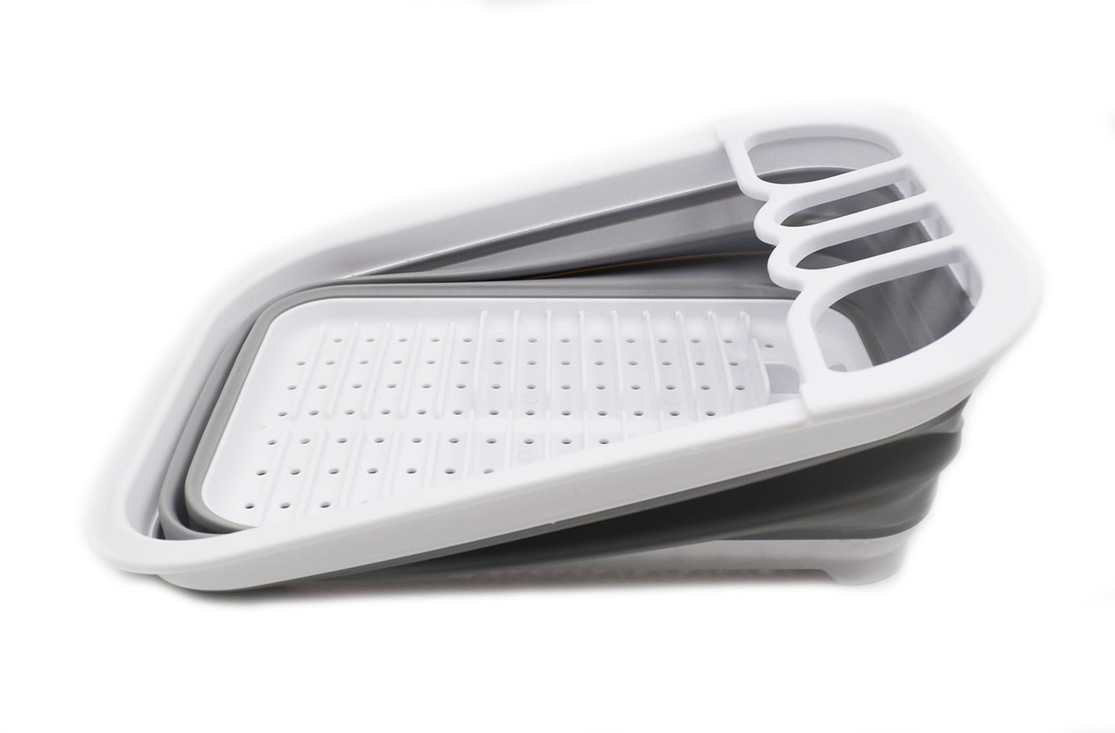 SAMMART Collapsible Dish Drainer - Foldable Drying Rack Set - Portable Dinnerware Organizer - Space Saving