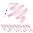 thumbnail image 1 of Uxcell Dance Ribbons, Gymnastics Dance Streamers with Non-Slip Wand Dance Flag Light Pink, 1 of 7