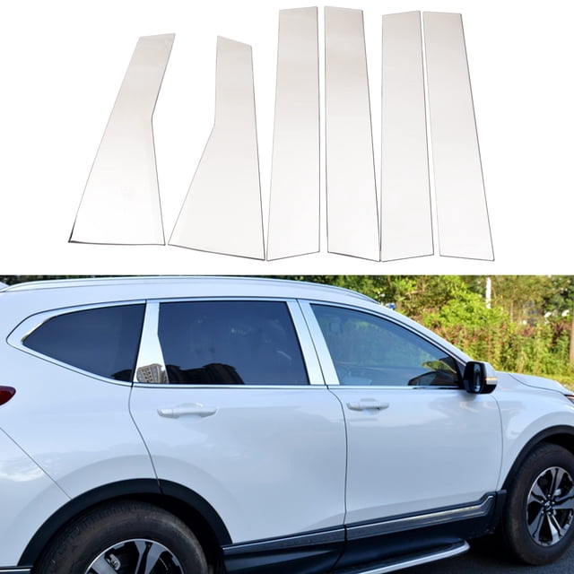 Para Honda CRV 2022 2021 2020 2019 2018 2017 Embellecedores cromados para postes de pilar de ventana para Honda CR- V, pilar central, cubierta de moldura de ventana, calcomanías de pilar central, acer