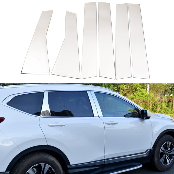 Para Honda CRV 2022 2021 2020 2019 2018 2017 Embellecedores cromados para postes de pilar de ventana para Honda CR- V, pilar central, cubierta de moldura de ventana, calcomanías de pilar central, acer