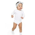thumbnail image 3 of Couver Baby Cotton Longsleeve Onesie Infant Toddler Lap Shoulder Solid Color Bodysuit, White, 12M, 3 of 7