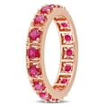 thumbnail image 3 of Miabella Women's 1-5/8 Carat T.G.W. Created Ruby Rose Gold Flash Plated Sterling Silver Full Eternity Anniversary Band, 3 of 6