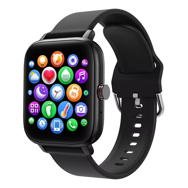 Smartwatch Colmi Series P P8 Max 1.69" Caja 45mm P8 Max Black, Malla Black Bisel Black