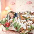 thumbnail image 4 of Manfei Christmas Santa Reindeer 7 Pieces Full Size Bedding Sets,Traditional Pine Branch Full Size Bed in a Bag,Yellow Green,Christmas Reversible, 4 of 6
