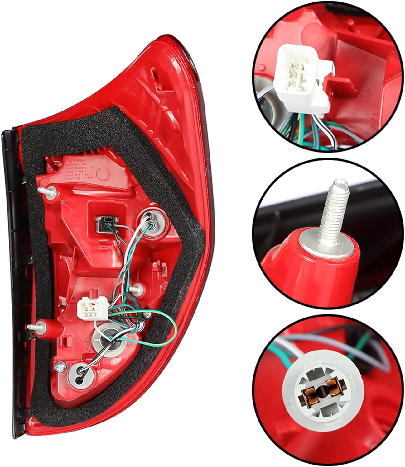 LABLT Driver Side Tail Light Replacement for 2009-2012 Toyota RAV4 Rear Tail Light Brake Lamp Assembly Halogen LH Left Side 815600R010 TO2800181
