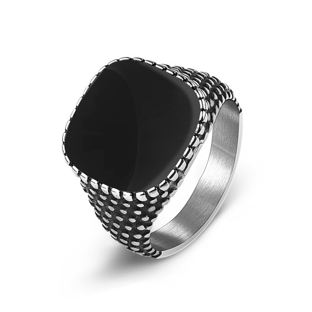 Anillo Jiayiqi para hombre, anillo Punk Rock Smooth 316L de acero inoxidable, anillo de sello para hombre, joyería de fiesta de Hip Hop, venta al por mayor, anillo de boda para hombre Dengxun unisex