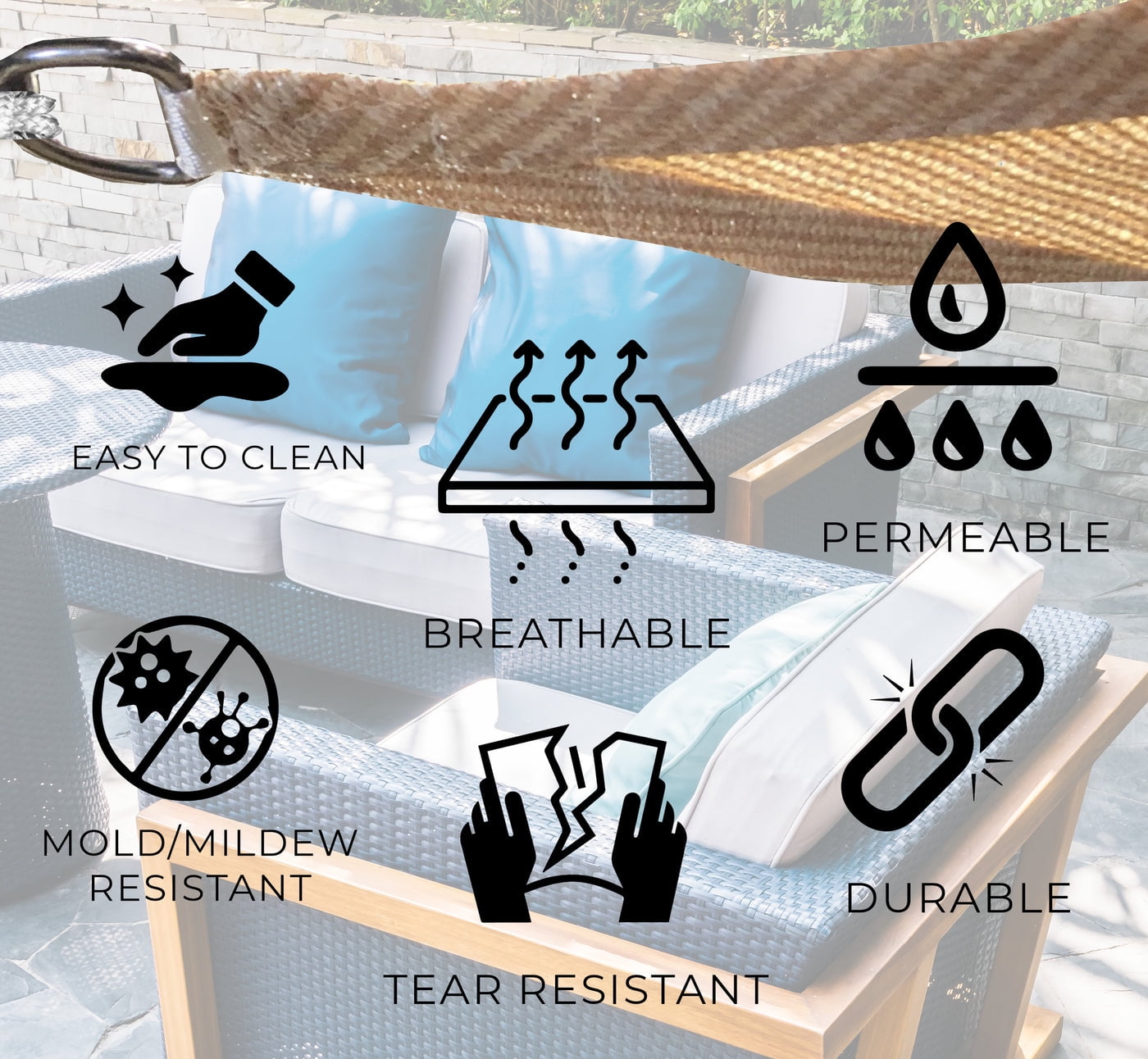 12' x 12' Backyard Expressions Sun Shade Sail for Patio - Available in a Variety of Colors