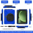 thumbnail image 3 of XYX Case for Samsung Galaxy Tab Active 5 Pro/Active 4 Pro 10.1 inch, 360 Degree Rotating Hand Grip Shockproof Cover with Shoulder Strap, Blue, 3 of 7