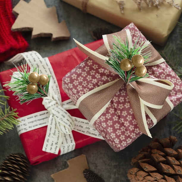 RKSTN christmas deals Mini Christmas Tree Accessories Gift Box Decoration Simulation Flowers Christmas Decoration Accessories Snow Powder Snowflakes Pines Needles
