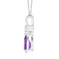 thumbnail image 2 of ANGARA Natural Pear-Shaped 1.5 ct Amethyst V-Bale Pendant in 14K White Gold for Women (Size-9x7mm) | February Birthstone, Birthday, Anniversary, Jewelry Gift for Women | Natural Amethyst Necklace, 2 of 9