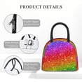 thumbnail image 4 of Balery Colorful Glitter Bolsa de Almuerzo para Mujeres, Caja de Almuerzo, Bolsa de Almuerzo Pequeña Impermeable, Tote de Almuerzo Reutilizable con Gran Capacidad, 4 of 6