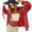 Red, variant on Womens Sequined Fringe Jacket Long Sleeve Loose Fit Sparkly Casual Party Coat Gold Size Free Size