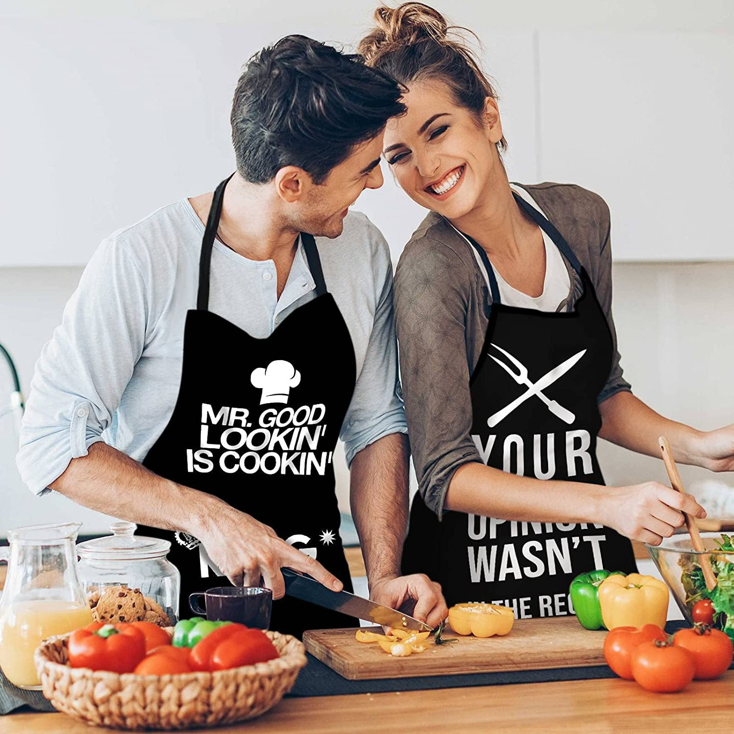 Christmas Gifts For Men, Women, Father's Day Gifts, Gifts for Dad, Husband,  Boyfriend, Brother, Mom, Wife, Girlfriend, Unique Birthday Gifts, Humor  Apron for friends,Bff, Kitchen Chef Aprons Baking Gifts