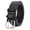 Black, variant on Men Double Prong PU Leather Belt Casual Work Heavy Duty Belt Double Grommet Holes Belt for Jeans