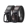 thumbnail image 4 of AWAYTR Men Reversible Leather Belt - 1.33'' Wide Genuine Leather Dress Belt for Casual and Business Wear, 4 of 7