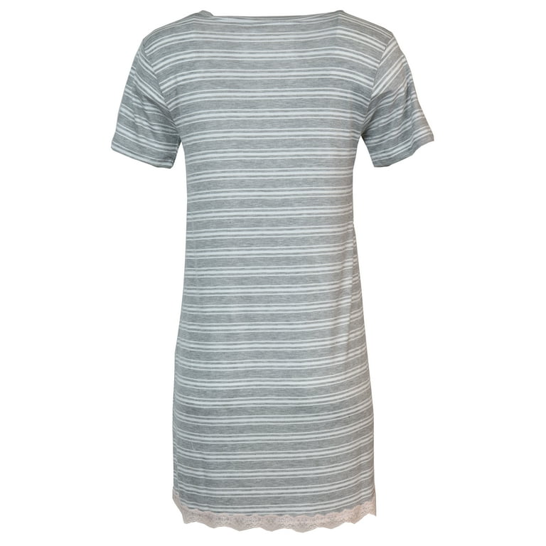 Marilyn Monroe Women s Lace Trim Short Sleeve Nightgown With