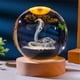 thumbnail image 2 of 3D Snake Figurine Crystal Ball with Wooden Lighting Base Crystal Ball, 2 of 5