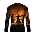 thumbnail image 4 of Handshe Men Fashion Casual Print Sports Long Sleeves Round-Neck Blouses Shirts - Man Shirt for Outdoor Activities,Man Halloween Costumes Adult,Pluse Size, 4 of 5