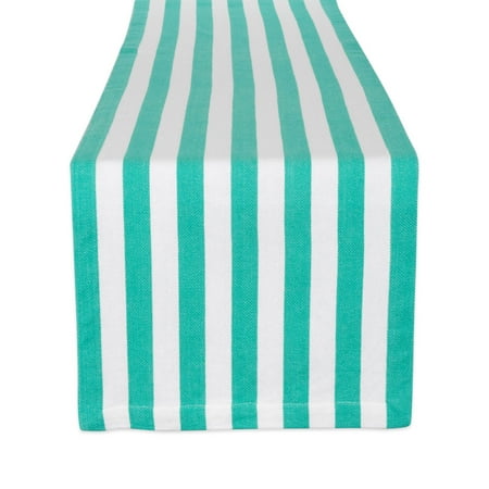 

Tropical Turquoise Cabana Stripe Table Runner 13x72