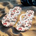 thumbnail image 5 of POLERO Cartoon Pug Love Casual Flip Flops for Women Bathroom Shower Shoes Non-Slip Arch Support Thong Sandals, 5 of 7