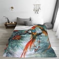 thumbnail image 5 of Pofeuu Colorful Birds Pine Branch Print Ultra-Soft Micro Fleece Blanket,for Bed Or Sofa,All Season Throw Blankets Flannel Blanket-40"x30", 5 of 7