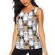 thumbnail image 1 of Balery French Bulldog 2 Camiseta sin mangas estampada ligera para mujer, tops de entrenamiento sin mangas, camisetas de yoga transpirables de secado rápido.-Medium, 1 of 7