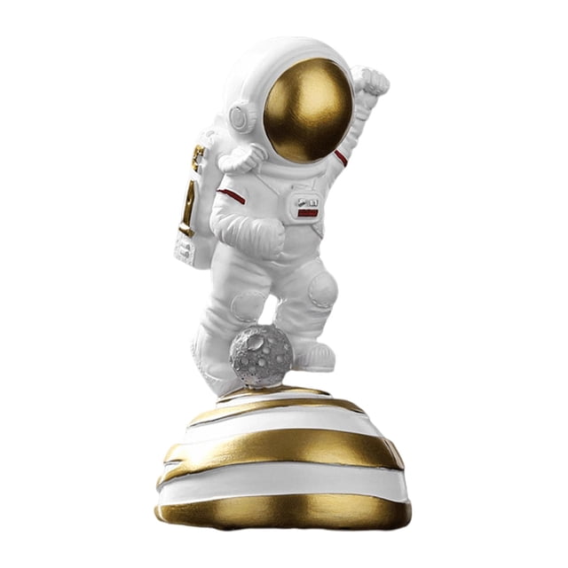 Estatua de astronauta, juguetes educativos preescolares, regalos bonitos, arte del espacio exterior patear la pelota