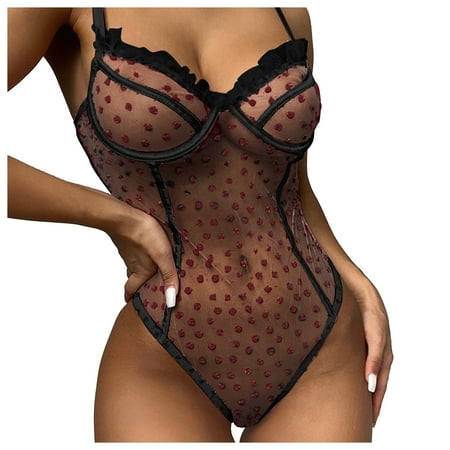 Yuhangmm 2024 Women s Embroidery See Through Binding Hollow Three Point Lace Sexy Underwear Stockings Women Lingerie Waist