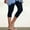 Black 1, variant on Wensltd Summer Capris Leggings for Women High Waisted Slim Fit Pockets