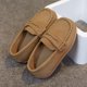 thumbnail image 3 of Negro Plato Vestido Zapatos Niños de las Niñas Cuatro Estaciones Estilo Británico de Color Sólido de un Pie Plano Suave-Suela Mochilas Vestido de Cuero Falso, 3 of 5