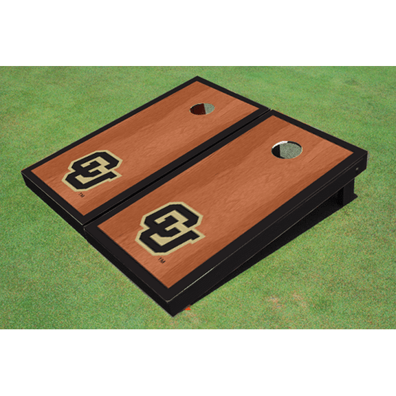 University of Colorado "CU" Black Rosewood Matching Border Cornhole Boards