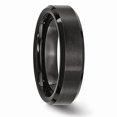 thumbnail image 4 of Black Ceramic Beveled Edge 6mm Brushed and Polished Band Size: 13; for Adults and Teens; for Women and Men, 4 of 6