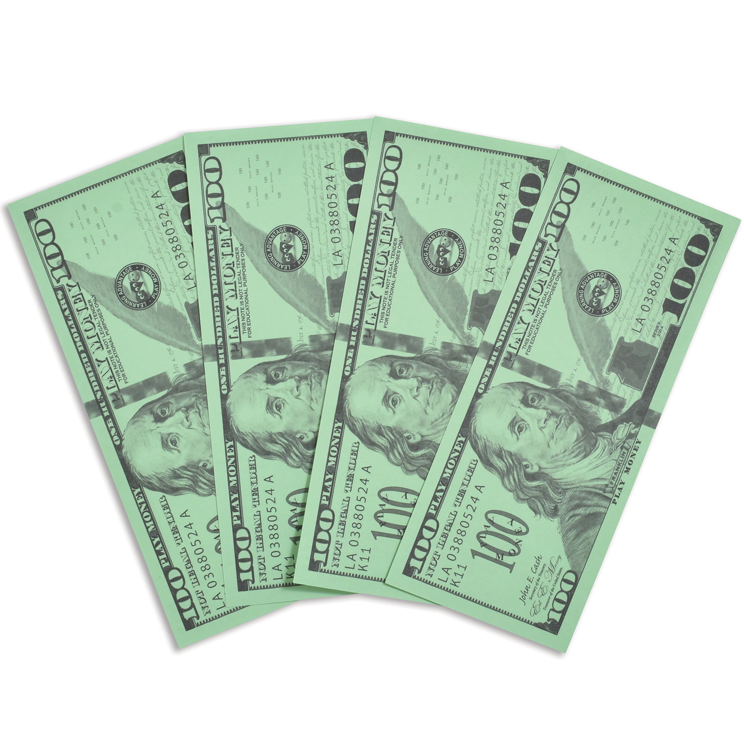 Learning Advantage Five Dollar Play Bills, Set of 100