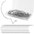 thumbnail image 1 of 30 Pcs Stainless Steel Monkey Hooks for Pictures No Nails Wall Hangers, 1 of 5