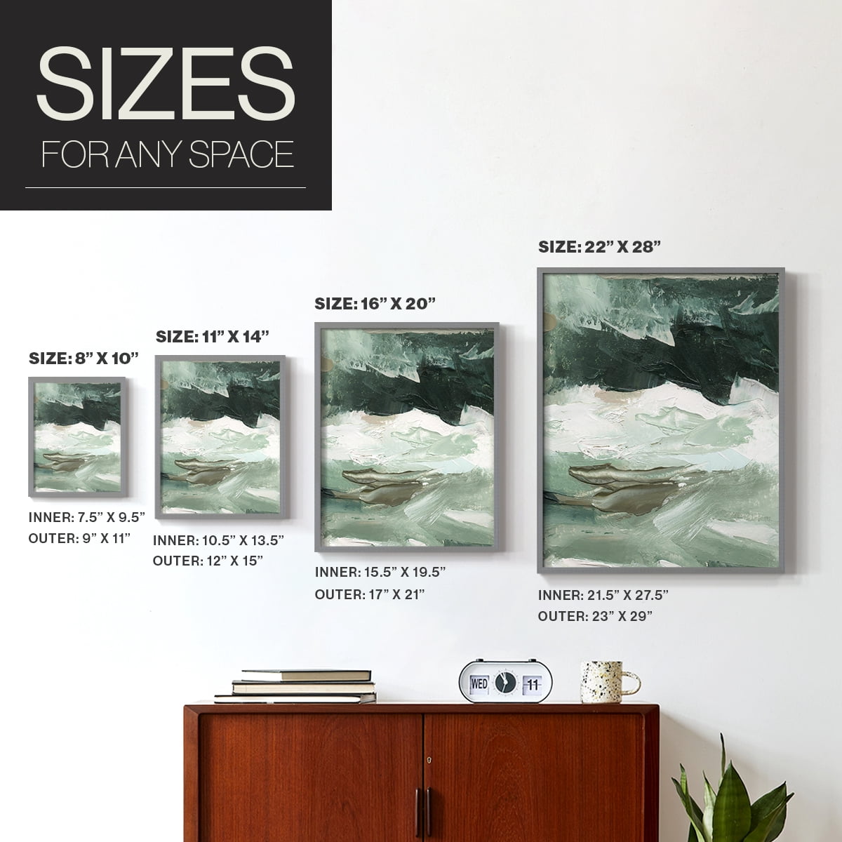 Crashing I Framed Print in Gray Solid Wood Framed Print No Nail Hanging