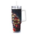 thumbnail image 1 of Regalos navideños personalizados para vasos de 40 oz con asa y pajita - Taza de café de viaje de acero inoxidable con tapa - Regalos ideales para mujeres, niñas y niños en cumpleaños y Navidad, 1 of 8