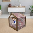 thumbnail image 3 of Retro Pet House, Big and Small Triangles in Shabby Colors Vintage Geometric Tile Design, Outdoor & Indoor Portable Dog Kennel with Pillow and Cover, 5 Sizes, Sky Blue Marigold, by Ambesonne, 3 of 5
