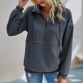 thumbnail image 3 of Vedolay Zip Up Hoodies for Women 2023 Hoodies for Women 2023 Oversized Crewneck Sweatshirts Pullover Workout Tops Fall Long Sleeve Teen,C L, 3 of 5