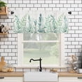 thumbnail image 6 of Spring Summer Eucalyptus Leaves Kithen Curtains Valances for Windows Sage Green Leaf Floral Herbs Window Valance Farmhouse Small Rod Pocket Curtain for Living Room Bathroom Bedroom Decor 54x18 Inch, 6 of 6