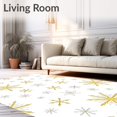 thumbnail image 2 of Flatwoven High Traffic Area Rug, Dazzling Crystal Base Cover Magical Wonderland Celebration, Non Slip, Stain Resistant, Washable Area Rugs for Living Room, Bedroom(Gold, 8X10), 2 of 8