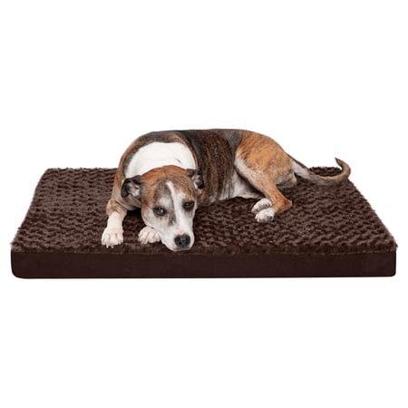 FurHaven Ultra Plush Orthopedic Deluxe Mattress Pet Bed for Dogs & Cats - Chocolate Large