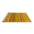 thumbnail image 2 of Ahgly Company Machine Washable Indoor Square Abstract Yellow Modern Area Rugs, 6' Square, 2 of 4