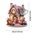 thumbnail image 3 of Valentine's Day Decorations Valentine's Day Fairy Flower House Couple Acrylic 2D Statue Collection 1Pcs Anniversary Wedding Valentine's Day Figurine Gifts Home Table Ornaments, 3 of 7