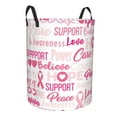 thumbnail image 2 of Daiia breast Cancer Pink Ribbons Awareness (2) Laundry Hamper With Handles Large Storage Basket/Toy Organizer/Dirty Clothes Collapsible Waterproof For College Dorms, Bedroom,Bathroom, 2 of 8