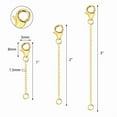 thumbnail image 2 of Alexcraft Gold Plated Necklace Extenders, 14K Gold Chain Extenders with Lobster Clasp, Durable Plated Necklace Bracelet Anklet Extension Chains (1 2 3 Inches, 3PCS), 2 of 6