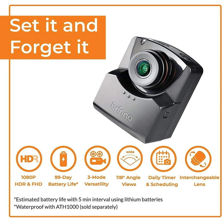 Brinno TLC2020 Time Lapse Camera Bundle, Full HD, IP67 Waterproof