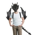 thumbnail image 3 of Jierger Halloween Dragon Set Dragon Halloween Wing Tail Set Kids Halloween Show Set with Wing and Tail for Halloween Birthday Christmas Party Decorations, 3 of 9