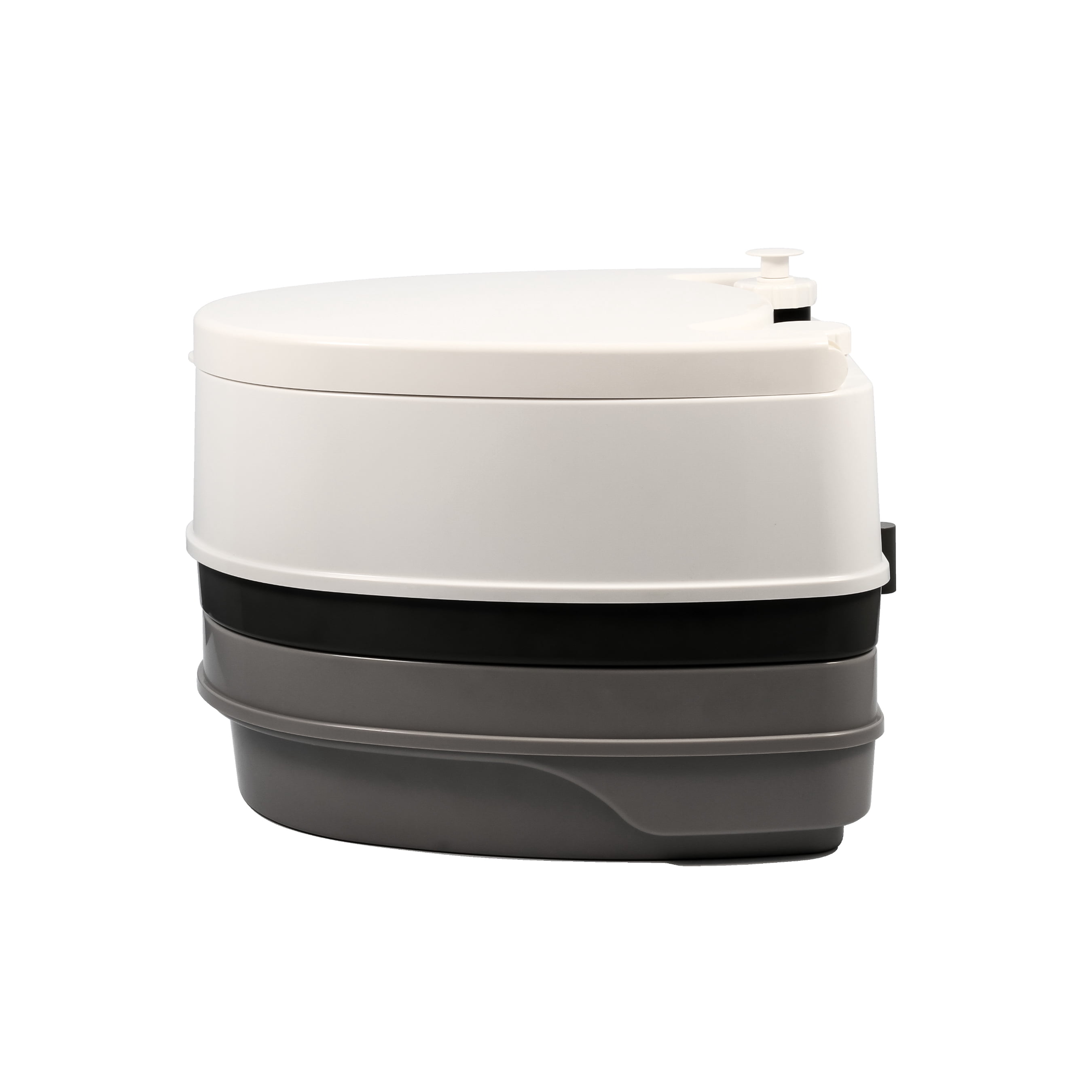 Camco Premium Portable Travel Toilet , 2.6 Gallon, Measures 13 5/8-inches (H) x 16 5/16-inches (W) x 18 5/8-inches (D) (41535) , White