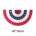 thumbnail image 5 of Huarong  4th of July Semicircle Bunting Flag Classic Blue Red Decorative Flag for Garden Porch Office and Lawn  90*180cm, 5 of 7